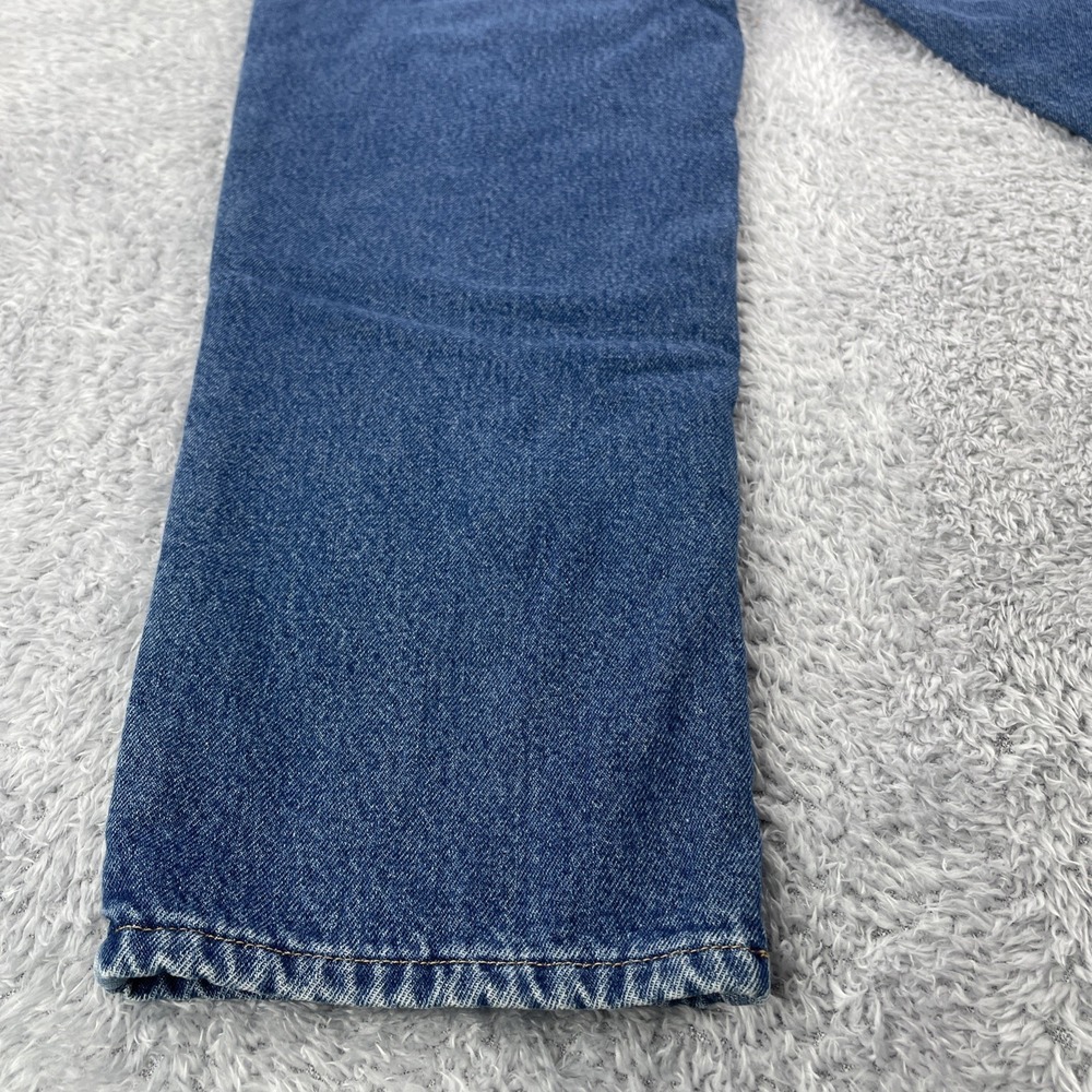 LL Bean Womens Fleece Lined Jeans 14 Reg Blue Denim Relaxed Fit - Picture 10 of 16